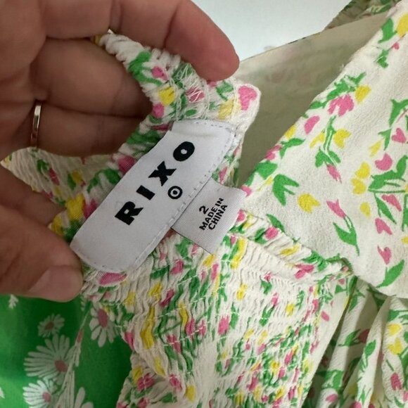 RIXO x Target Green Floral Midi Maxi Dress Size US 2 - Picture 6 of 8